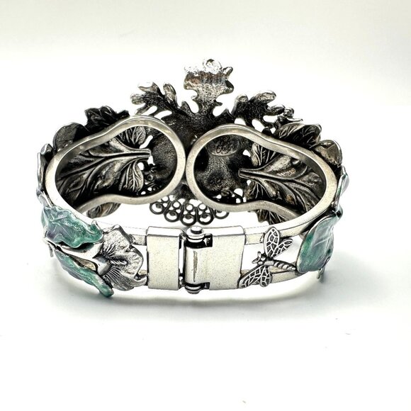 Kirk's Folly Enchanted Forest Green Man Clamper—Collectible Enamel Bracelet—NWOT - Picture 7 of 13